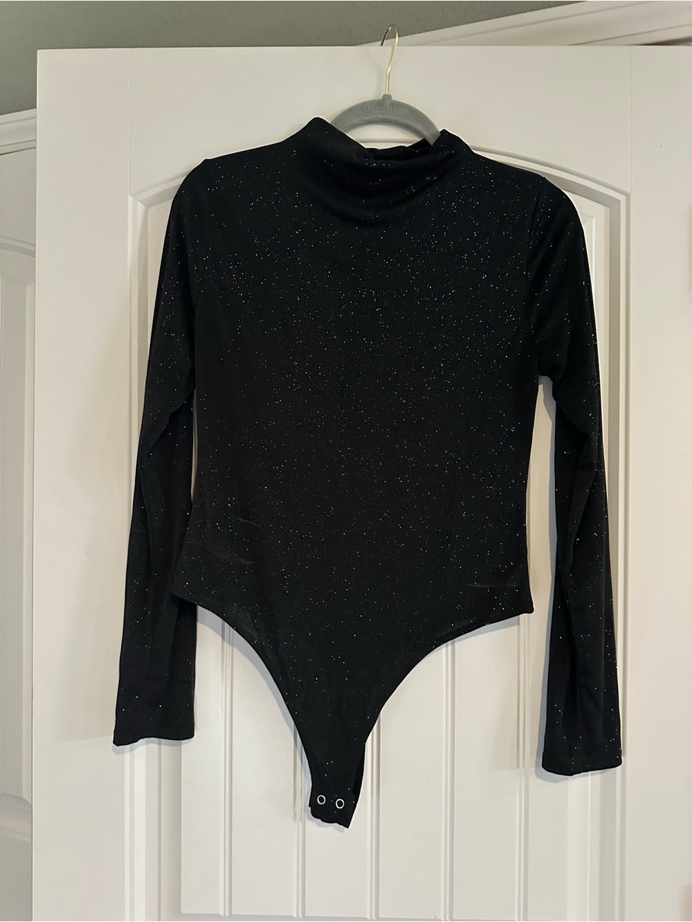 Forever 21 Sparkle Long-Sleeve Bodysuit